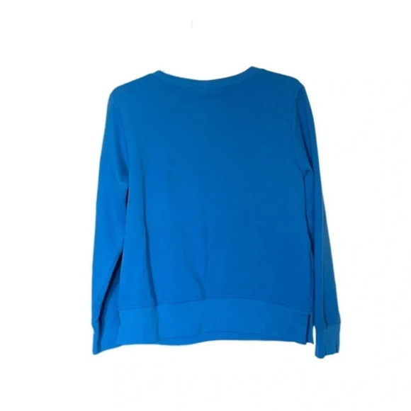 GAP Blue with Pink Logo Long Sleeve Soft Cozy Sweatshirt Women’s Small - Picture 2 of 7